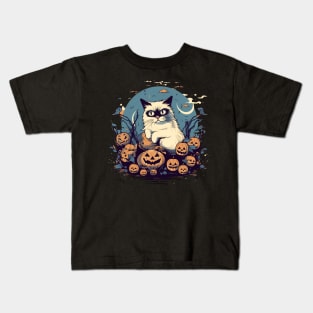 Ragdoll Cat Halloween, Cat Lover Kids T-Shirt